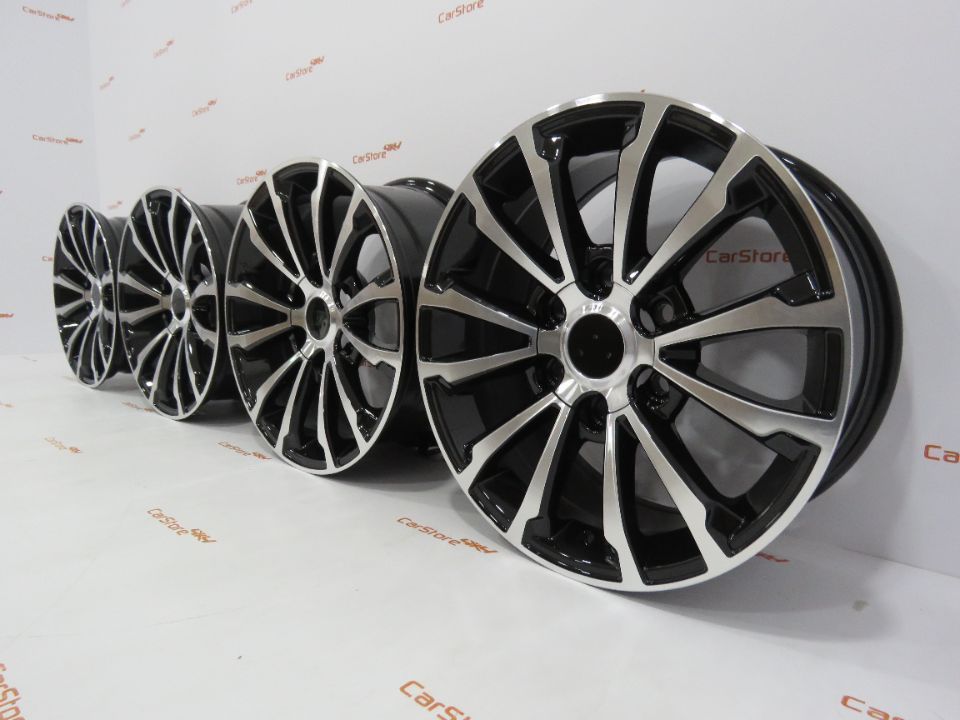 Jantes Look Toyota Hilux Revo 17 x 7.5 et 30 6x139.7 Preto + Polido