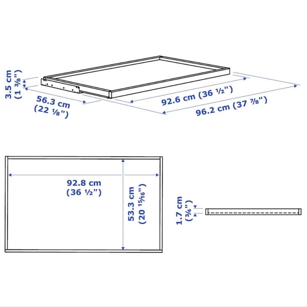 Wysuwana taca KOMPLEMENT IKEA 100x58