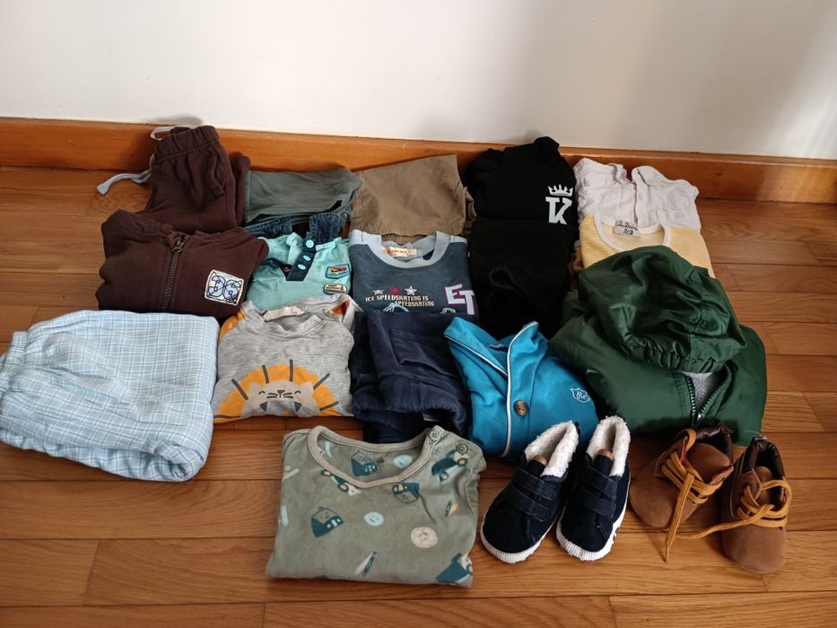 Lote de 18 peças 6-9 meses de inverno