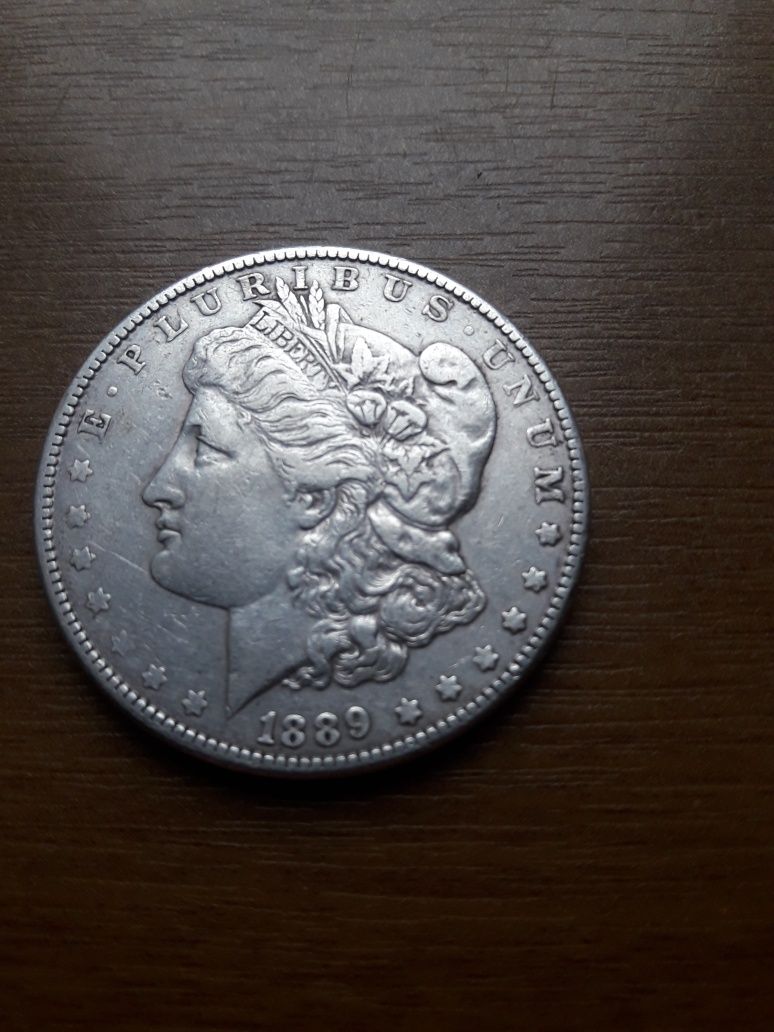 Доллар серебро, 1889 год выпуска.