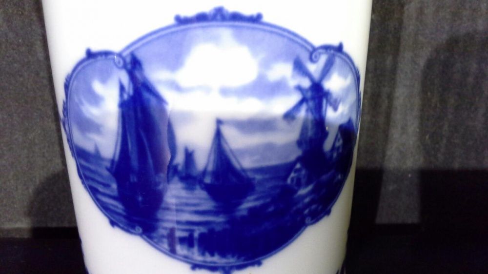 Wazonik Kobaltowy LICHTE, Echt Kobalt,Fine China, Porcelana