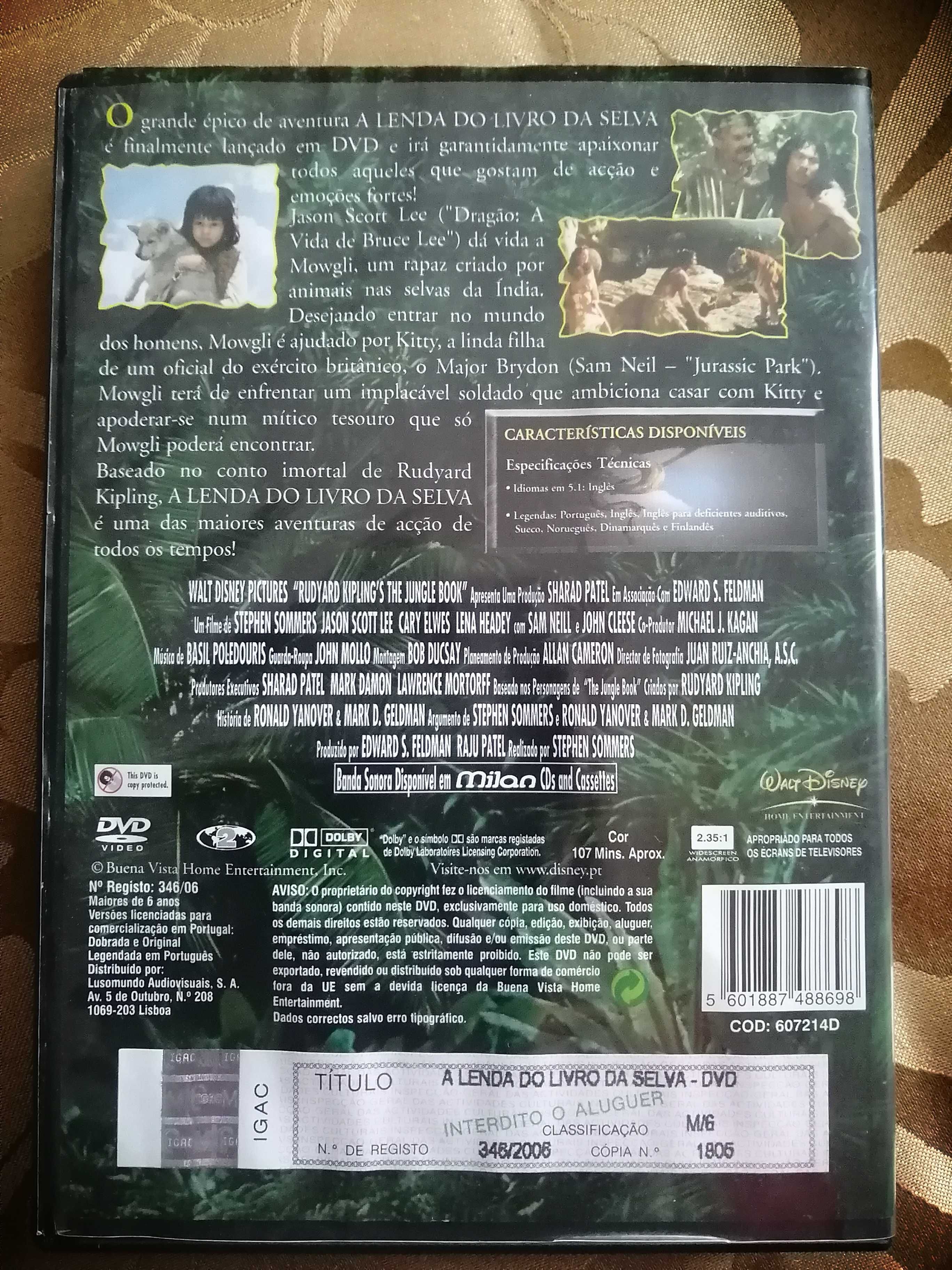 Dvd a lenda do livro da selva