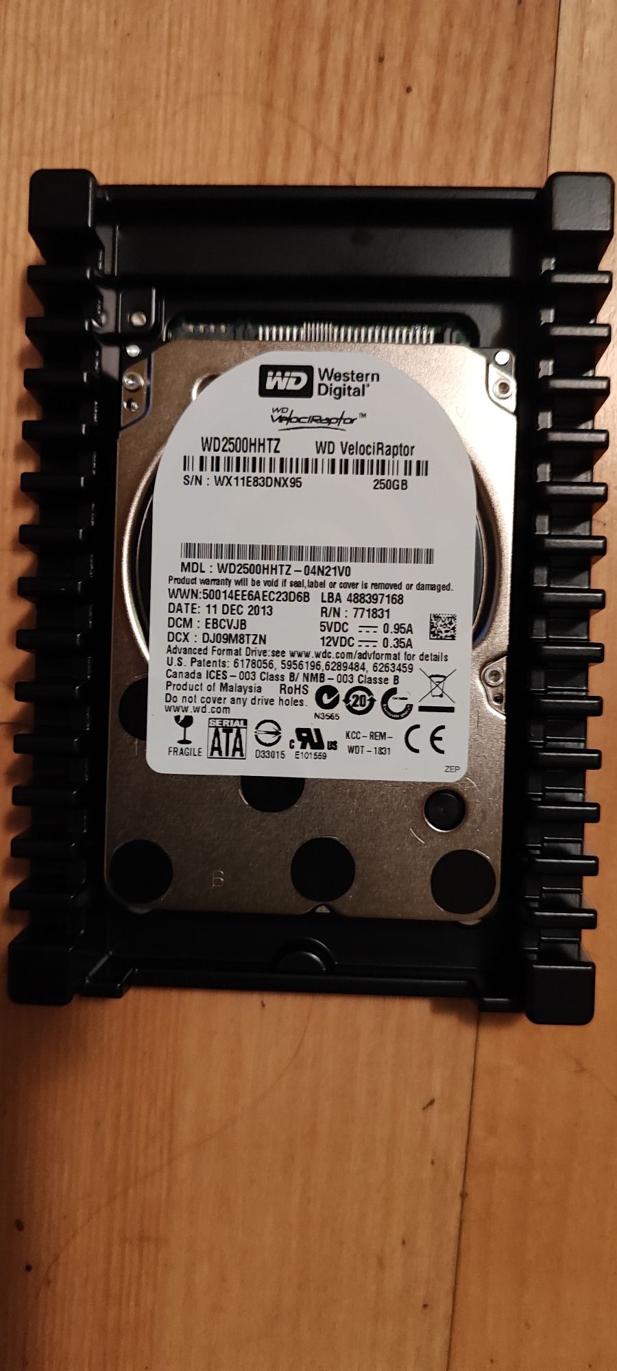 HDD SATA 250GB WD VelociRaptor 2,5"