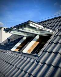 Montaż okien dachowych wymiana Fakro Velux Roto