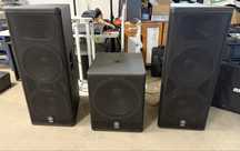 YAMAHA 2xDSR215 1 x DSR118W Kolumny  i bas aktywny