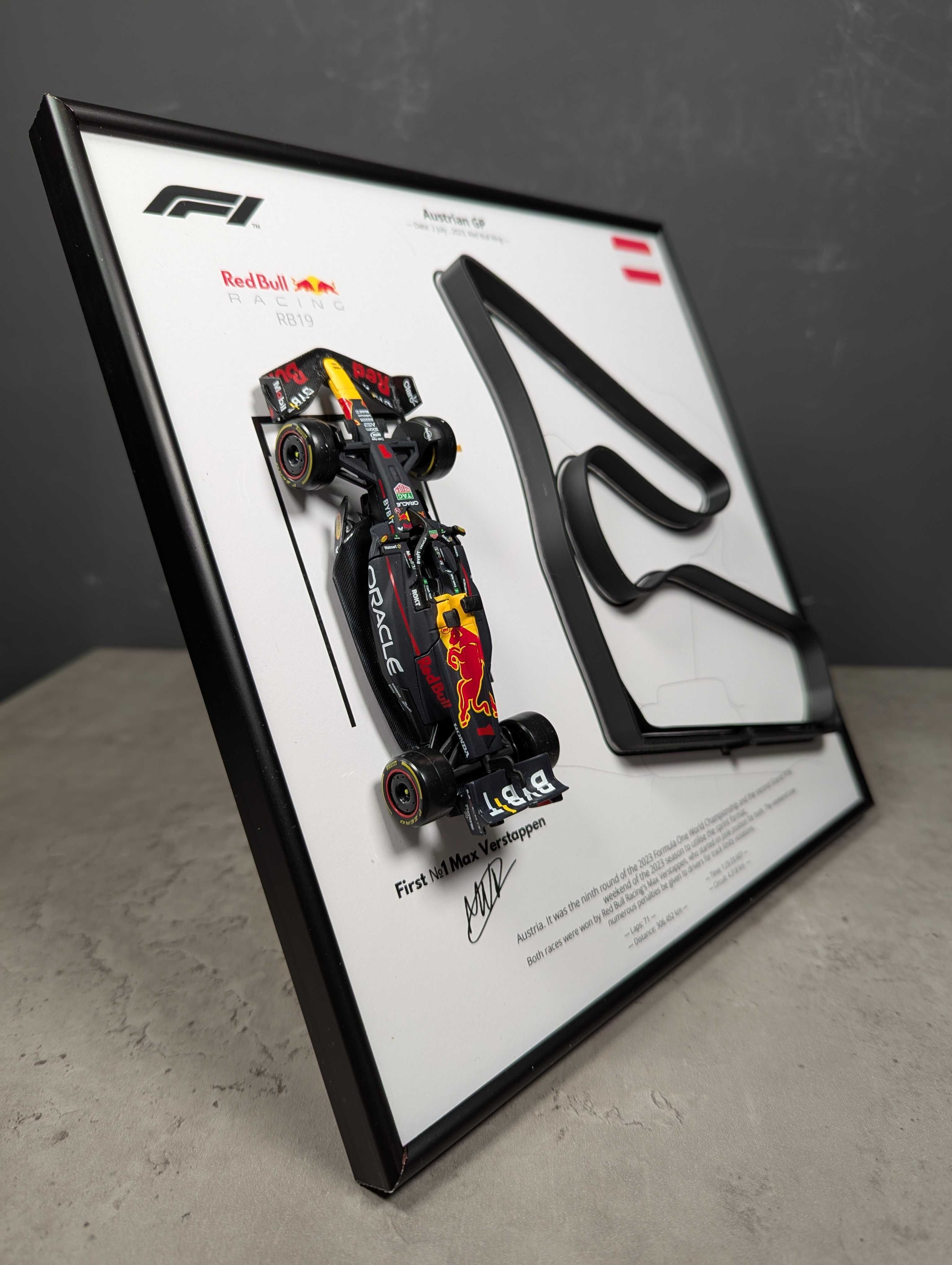 Bburago з Тримачем 2в1 RB19 Траса Austrian GP 2023 #1 Max Verstappen