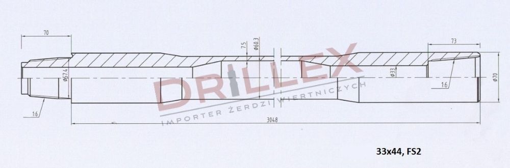 Żerdzie wiertnicze Vermeer D33x44/36x50 FS2 3m ϕ 60,3 - 759 zł