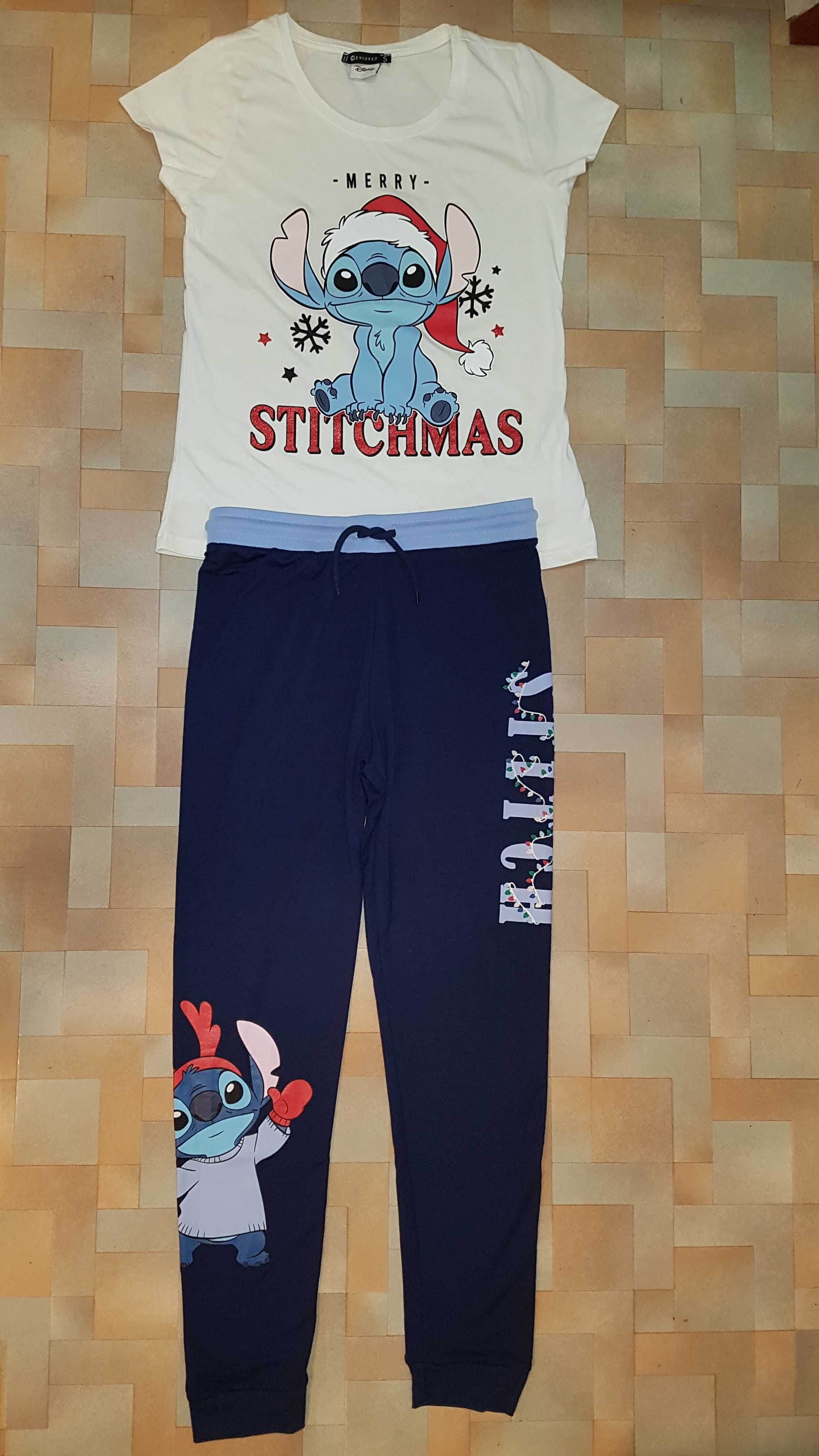 Домашний комплект Disney Стич, Stitch пижама трикотаж S р-р новогодняя