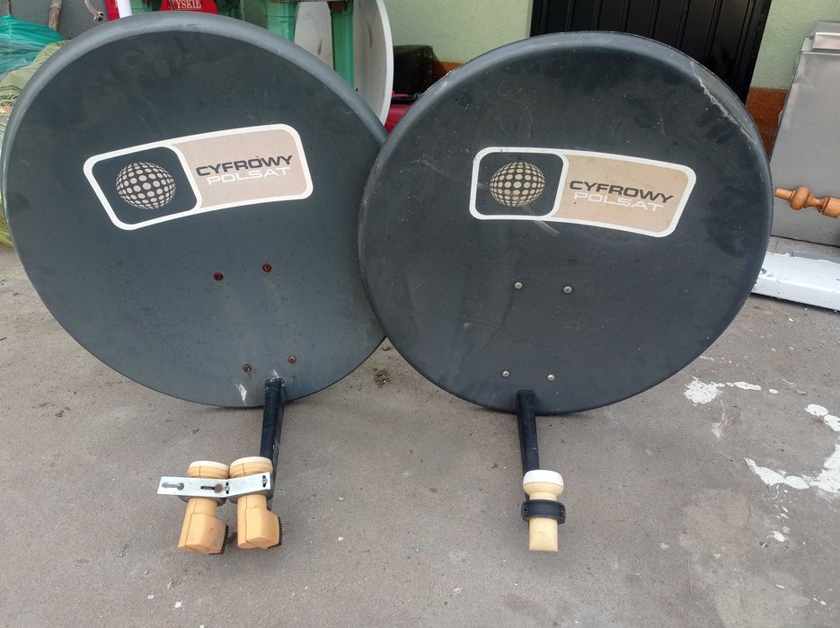 Antena satelitarna cyfrowy Polsat dwa konwertery i jeden konwerter