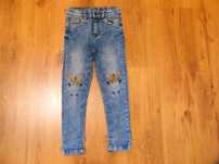 rozm 116 Little Kids Unicorn spodnie jeans rurki marmurkowe