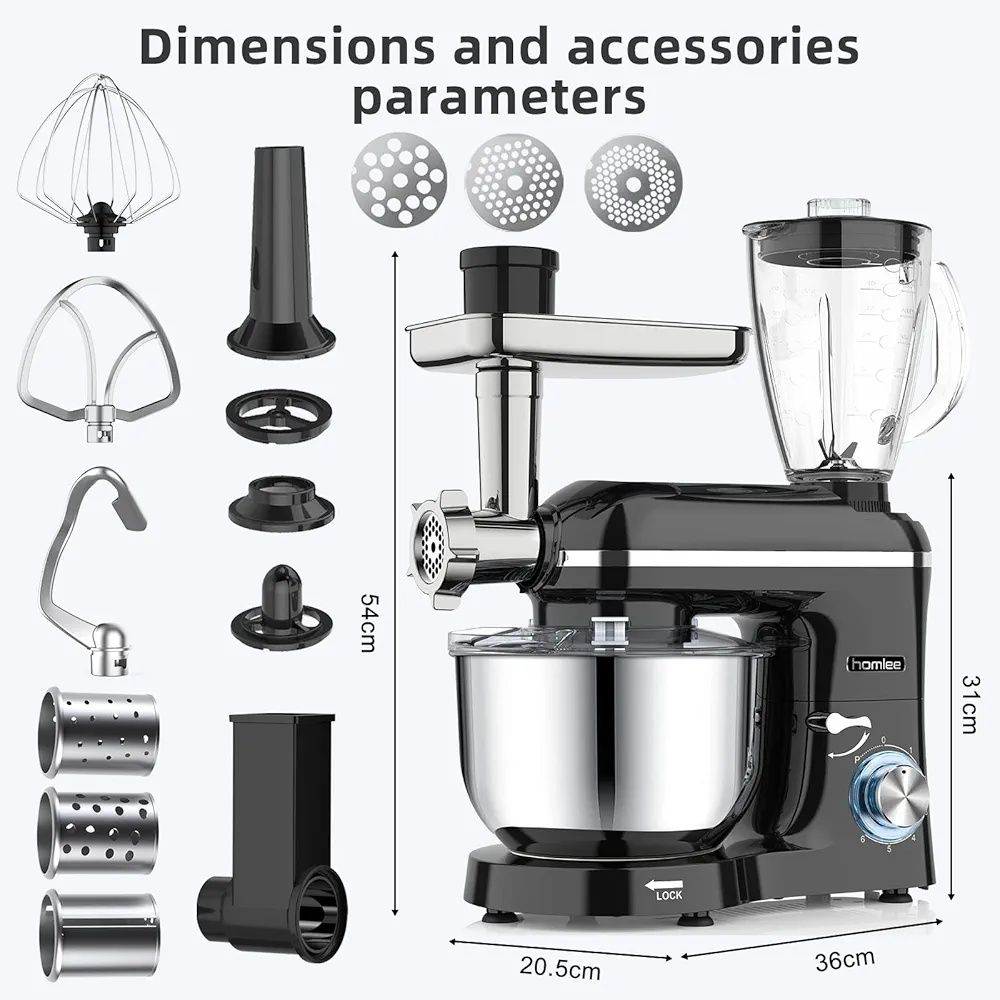 Homlee Wielofunkcyjny robot kuchenny 1800 W, blender Professional