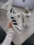 Кросівки Adidas Samba XLG White Black адідас самба чорні білі сірі