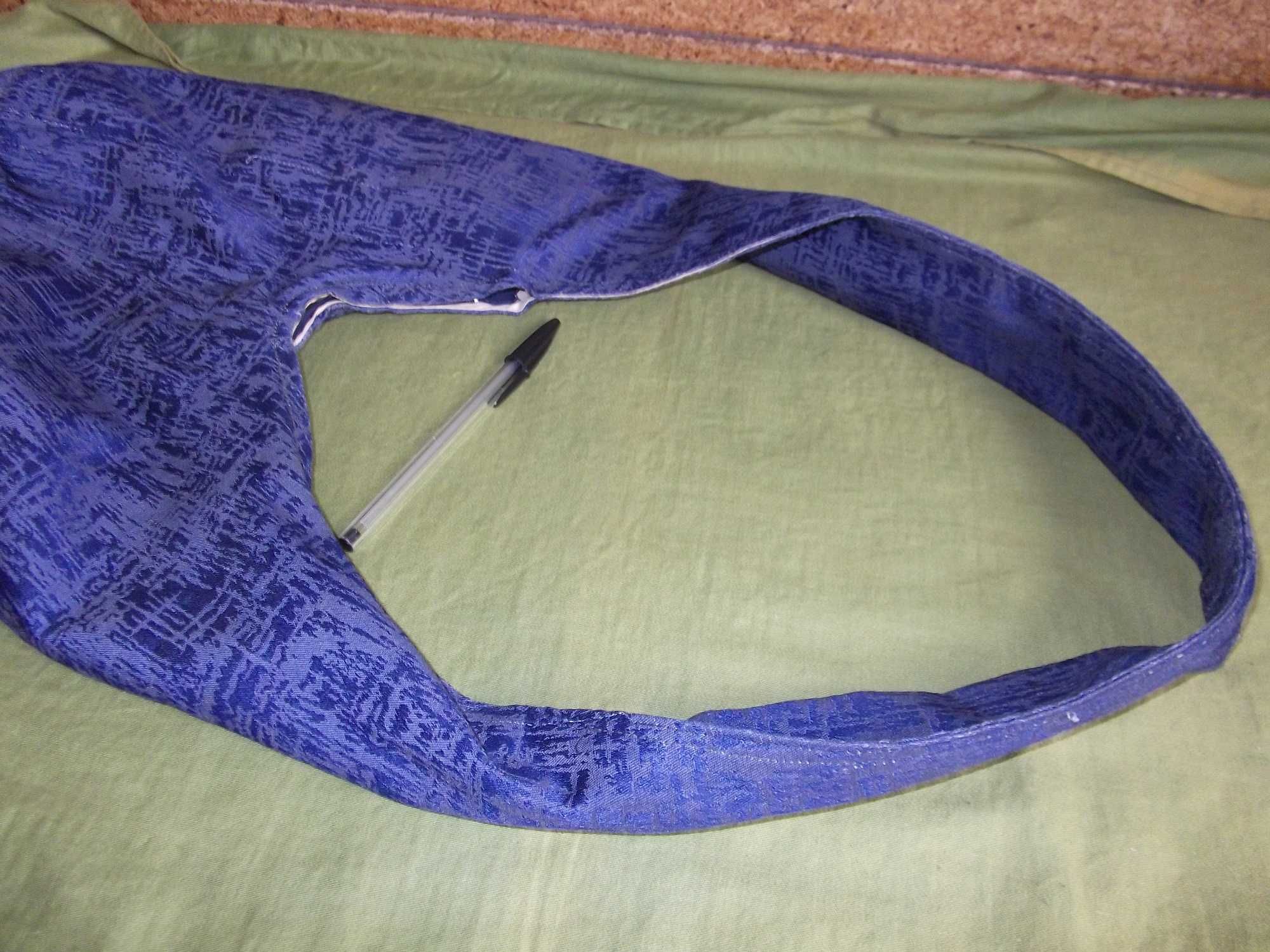 Mala tecido azul & cinza / Gray & blue fabric bag - ORIGINAL