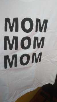 Ciążowa bluzka koszulka biała Mom xl NOWA
