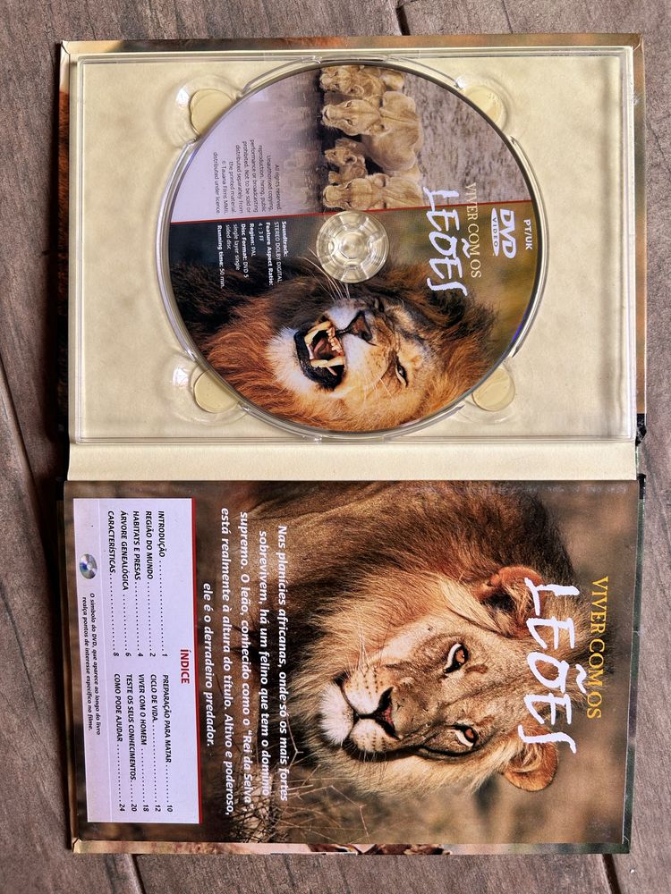 DVD “Viver com os leões” e “Tigres dos Pântanos”