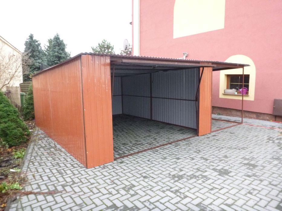 Garaż blaszany na Budowę Blaszak ocynk Garaże 3x5 NAJTANIEJ PROMOCJA