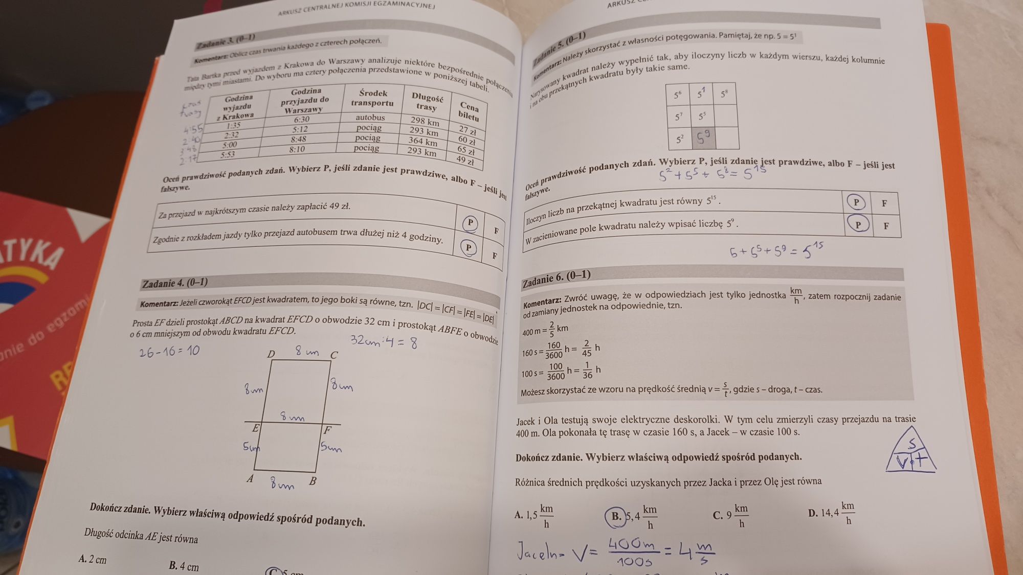 Arkusze egzaminayjjne dla ósmoklasisty matematyka