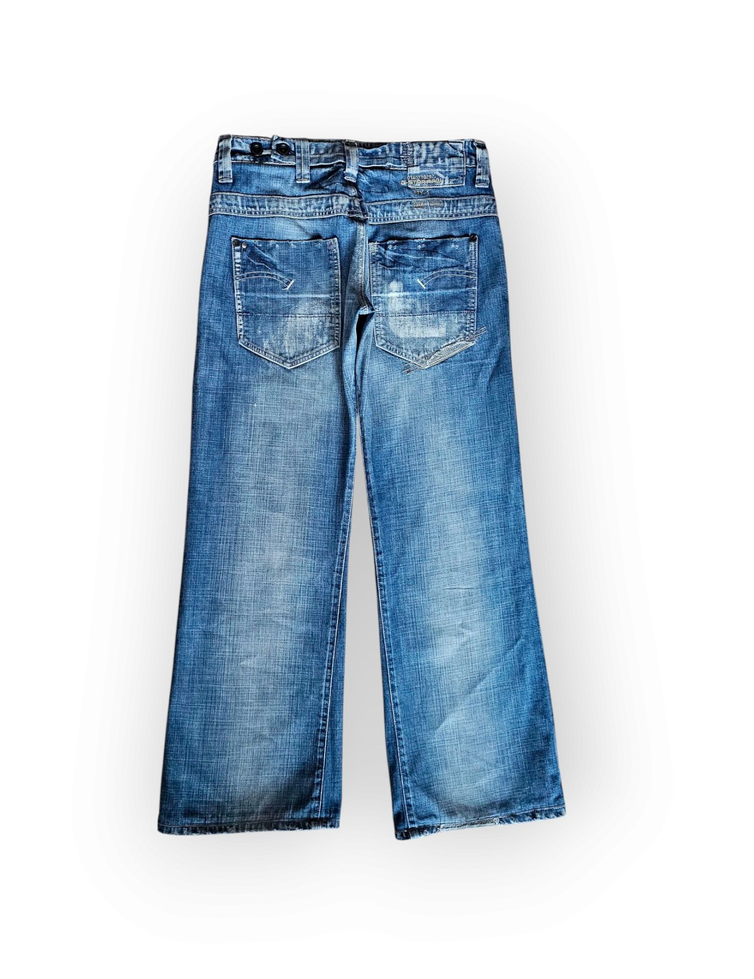Jeansy niski Stan dzwony G-Star Raw retro Vintage y2k 90s 00s grunge