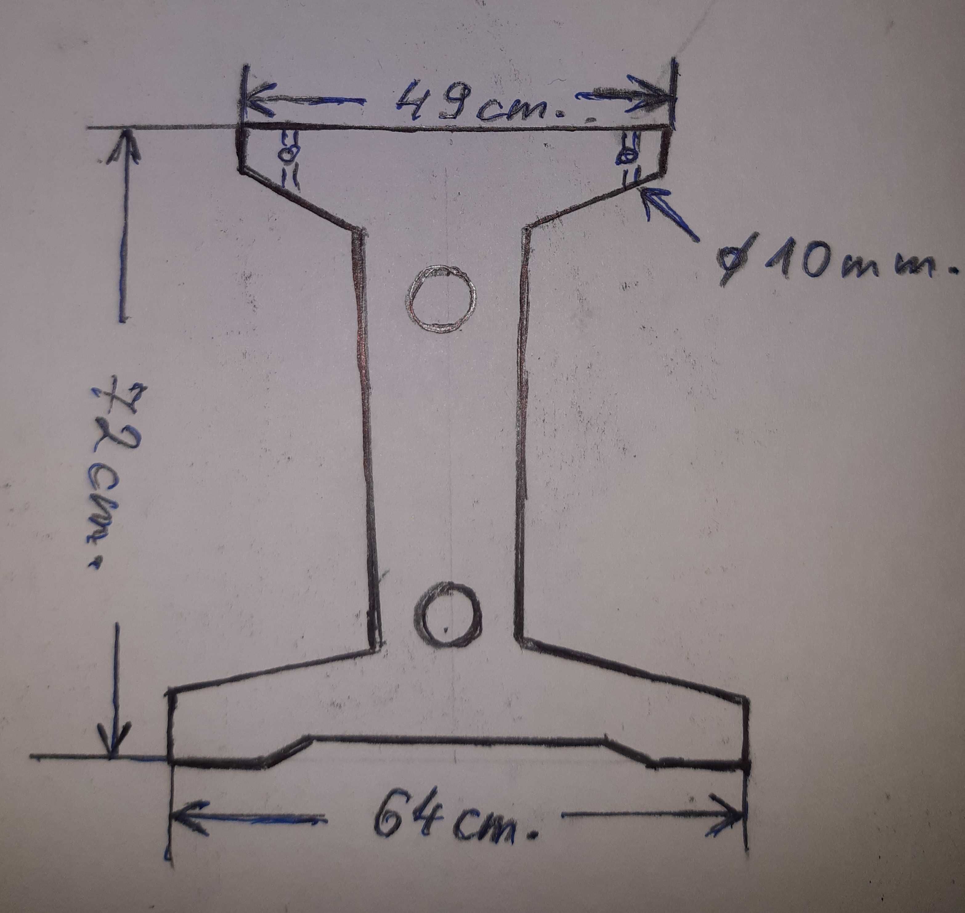 Nogi betonowe x 4 szt. do stołu i t.p.