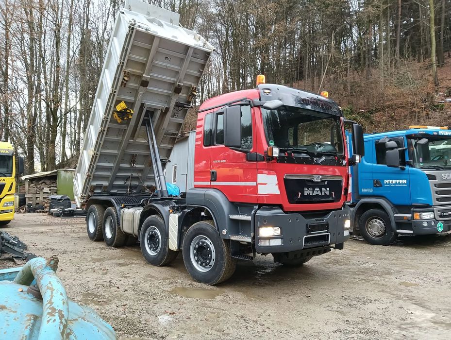 MAN TGS 35.480 8x4 8x4 Wywrotka Trójstronna | Hydroburta | Euro 5 | Resor