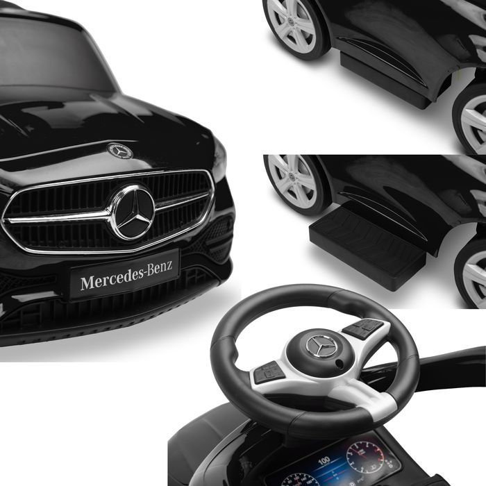 Jeździk Mercedes C-Class czarny samochód samochodzik dla dzieci auto