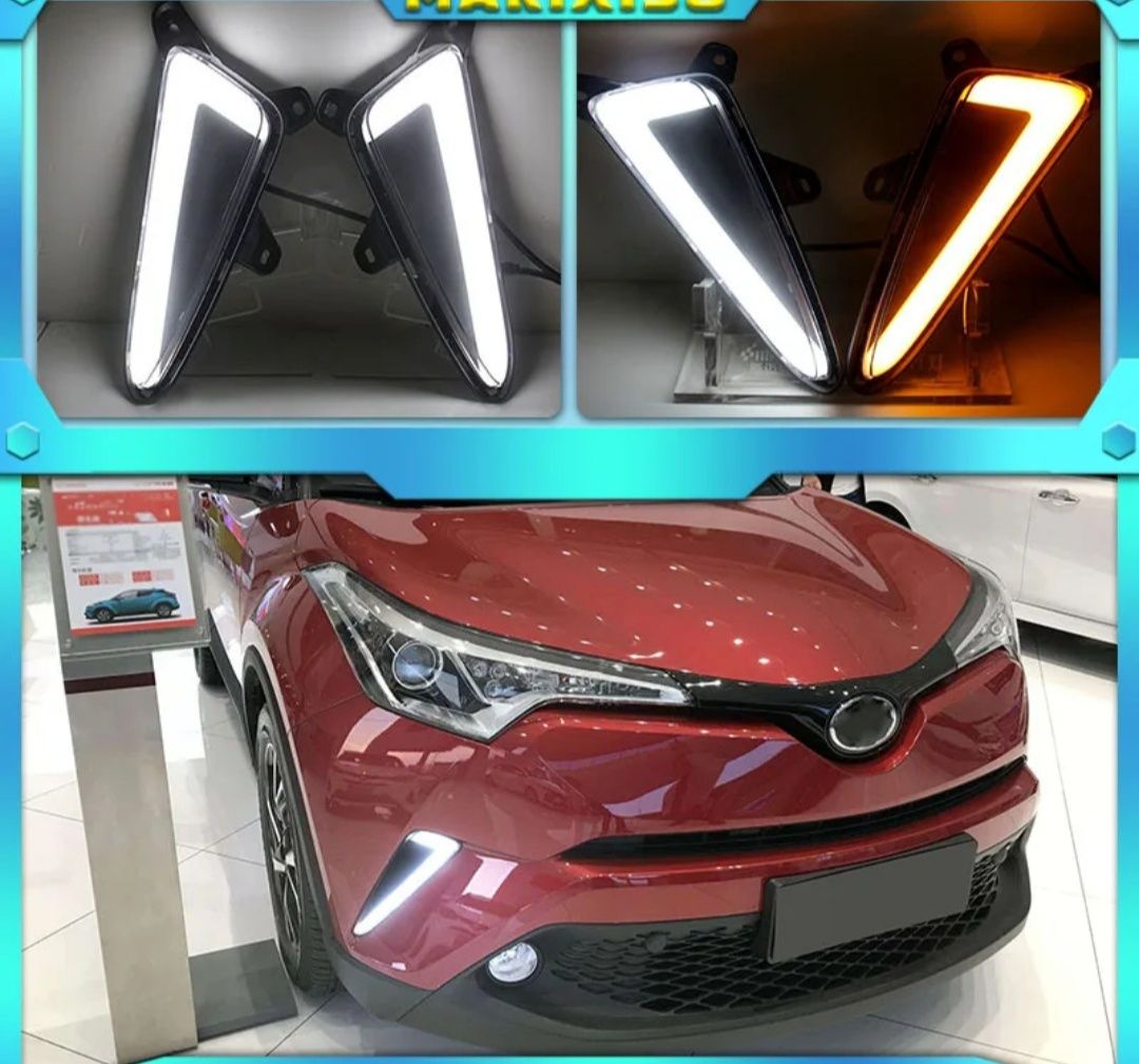 Toyota CHR ledy LED *4 rodzaje* światła do jazdy dziennej DRL halogen