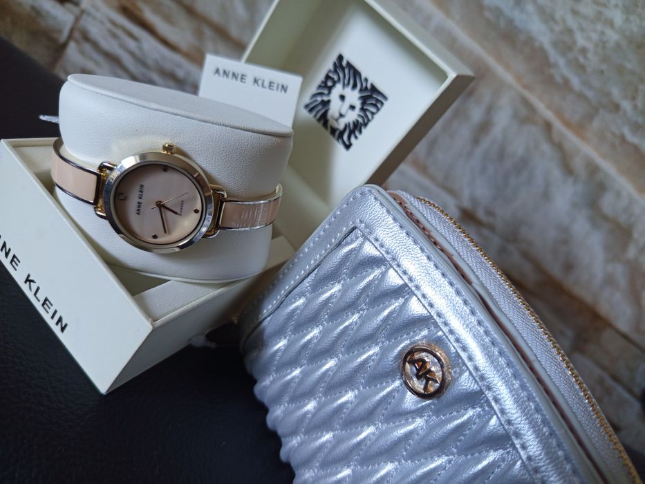 Zestaw Anne Klein elegancki  zegarek oraz portfel w wyjątkowej cenie