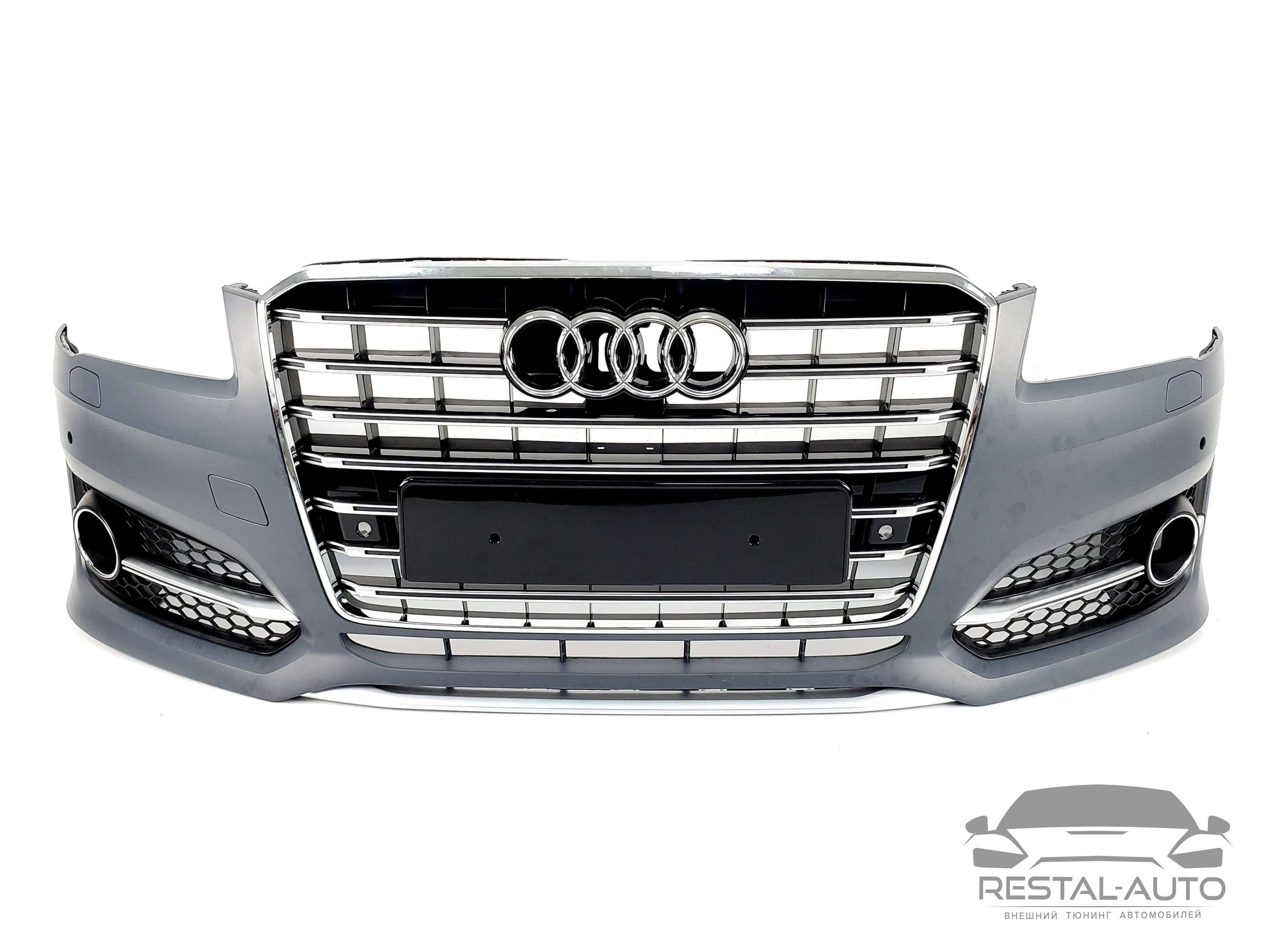 Бампер Передний на Audi A8 D4 14-17 года в стиле S-Line ауди а8 d4 S8