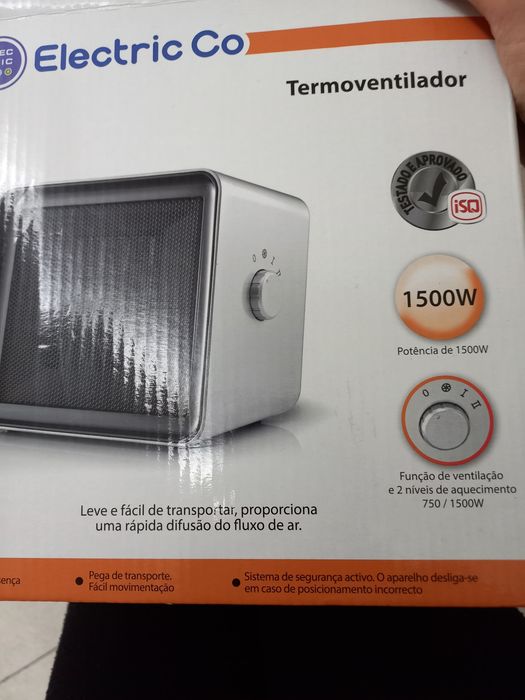Aquecedor elétrico rigorosamente novo e com caixa de origem