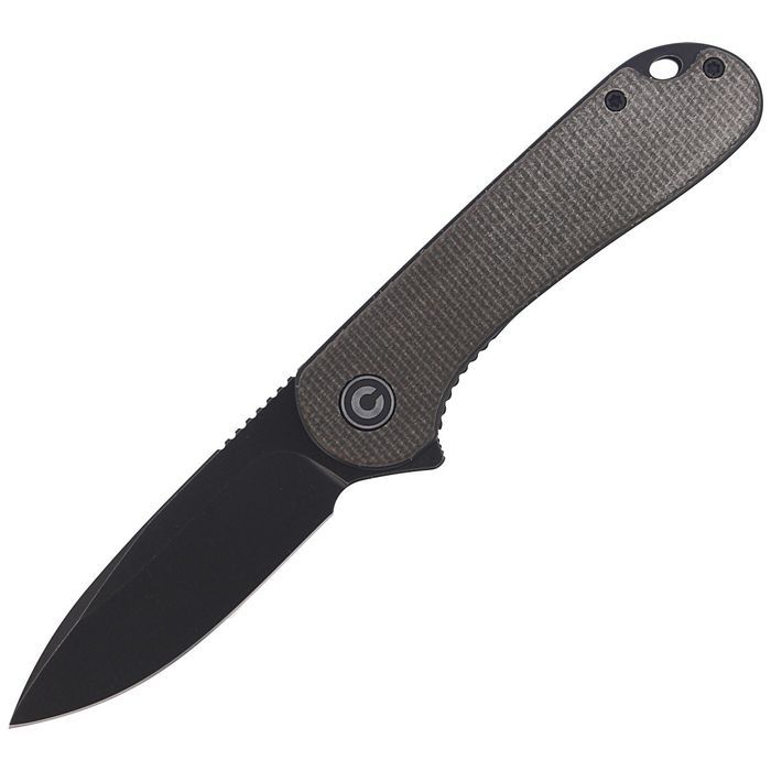 Nóż składany CIVIVI Elementum Flipper Green Micarta, Black Stonewashed
