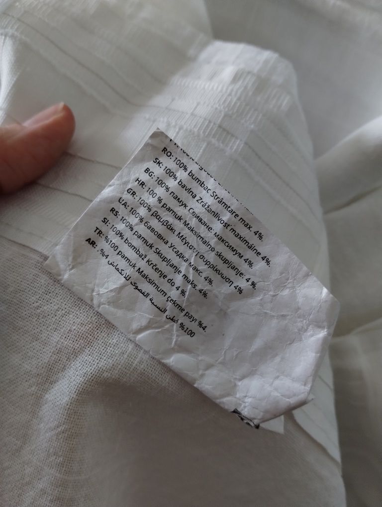 Dwie białe firanki bawełniane IKEA Silverlonn