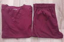 Burgundowy scrubs