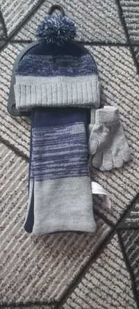 Комплект шарф шапка рукавицы