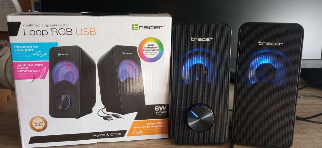 Głośniki Tracker 2.0 Loop RGB USB