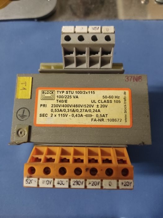 Transformator Pri 230/400/460/520 Sec 2x 115