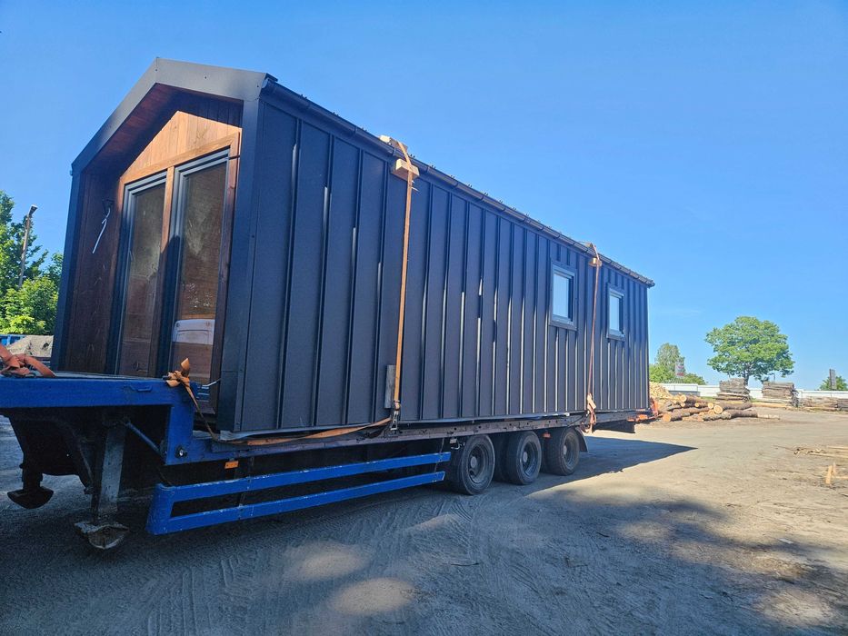 Domek Drewniany szkieletowy  28m2 gotowy do meblowania-klimatyzator