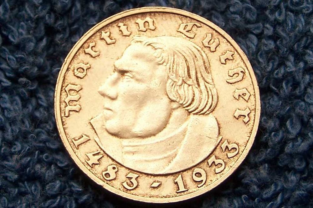 Niemcy 2 marki 1933A Ag Martin Luther Marcin Luter