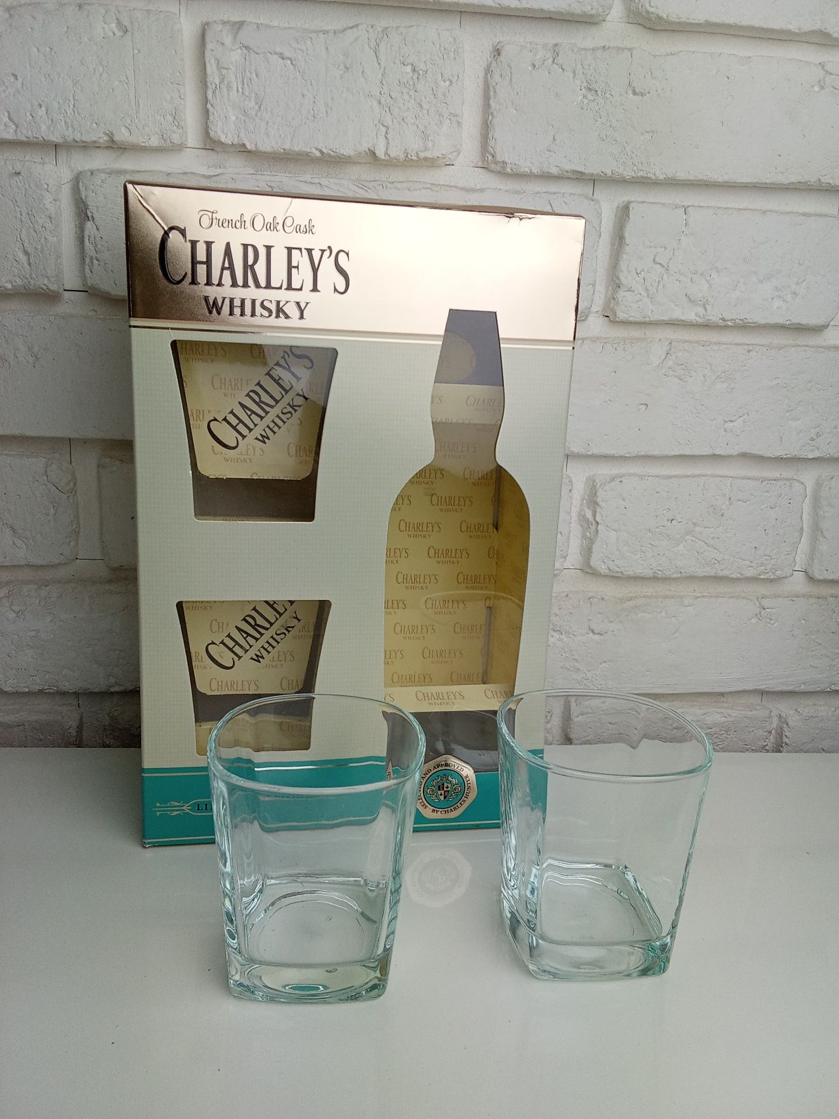 Komplet 2 szklanek charley's whisky szklanki do whisky