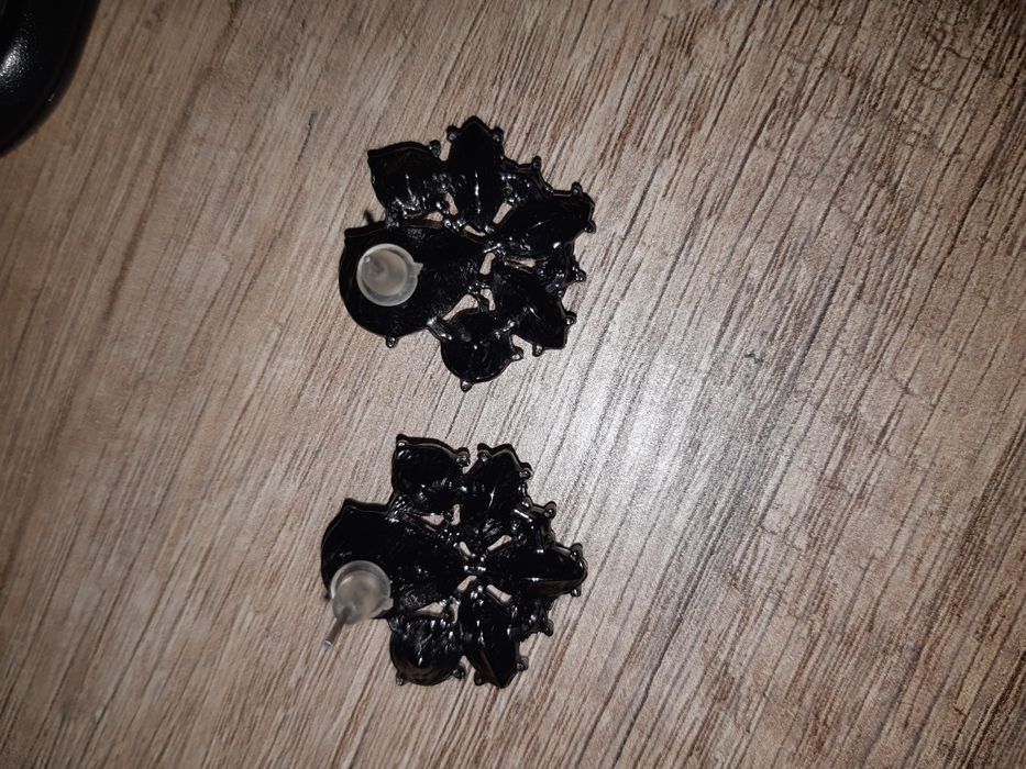 Brincos flor Pedra Rosa