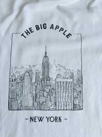 Mango 164 t-shirt z krótkim rękawem chłopięcy biały - New York