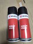 Farba, guma w sprayu czarna Wurth 2 szt