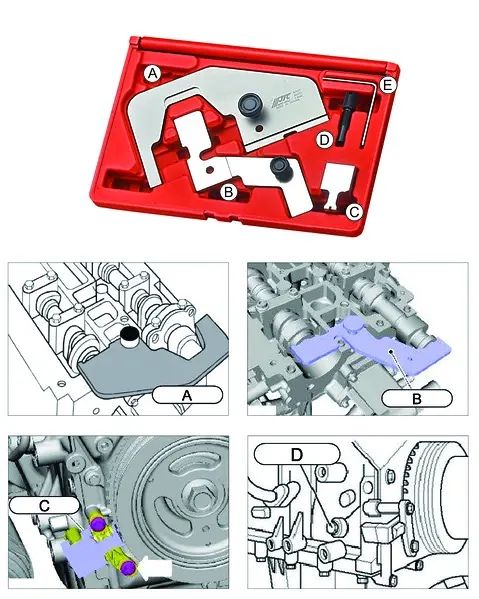 Фиксаторы валов ГРМ Ford 2.0 SCTI Ecoboost/Ti-VCT