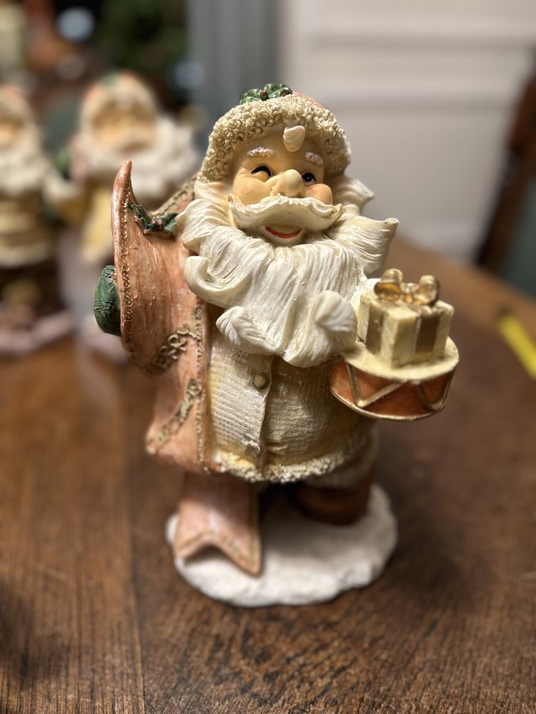 Komplet 3 figurki Święty Mikołaj zestaw Świateczny 611