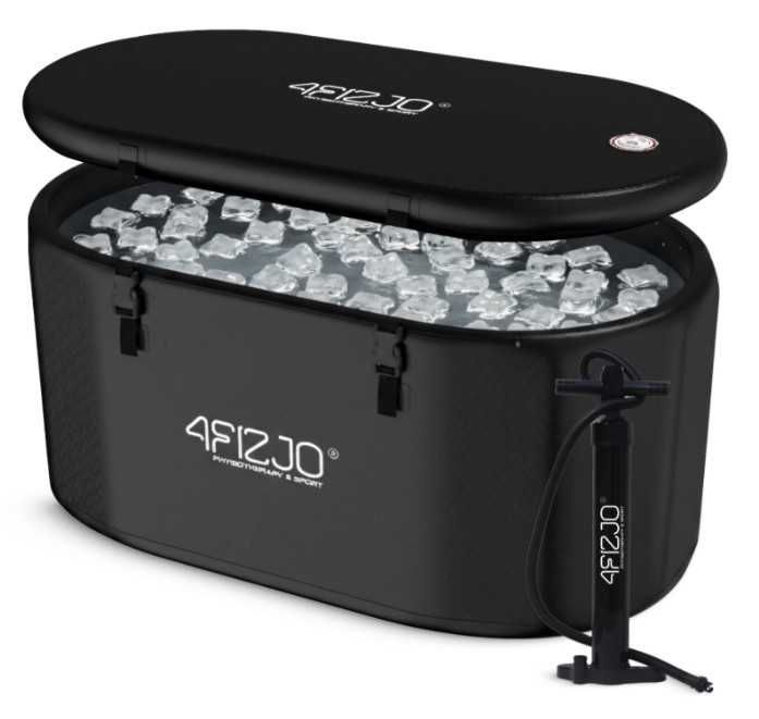 Dmuchana wanna lodowa do morsowania drop-stitch owalna 4FIZJO z tkanin