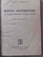 Wypisy historyczne Gebert wydanie 1928 rok