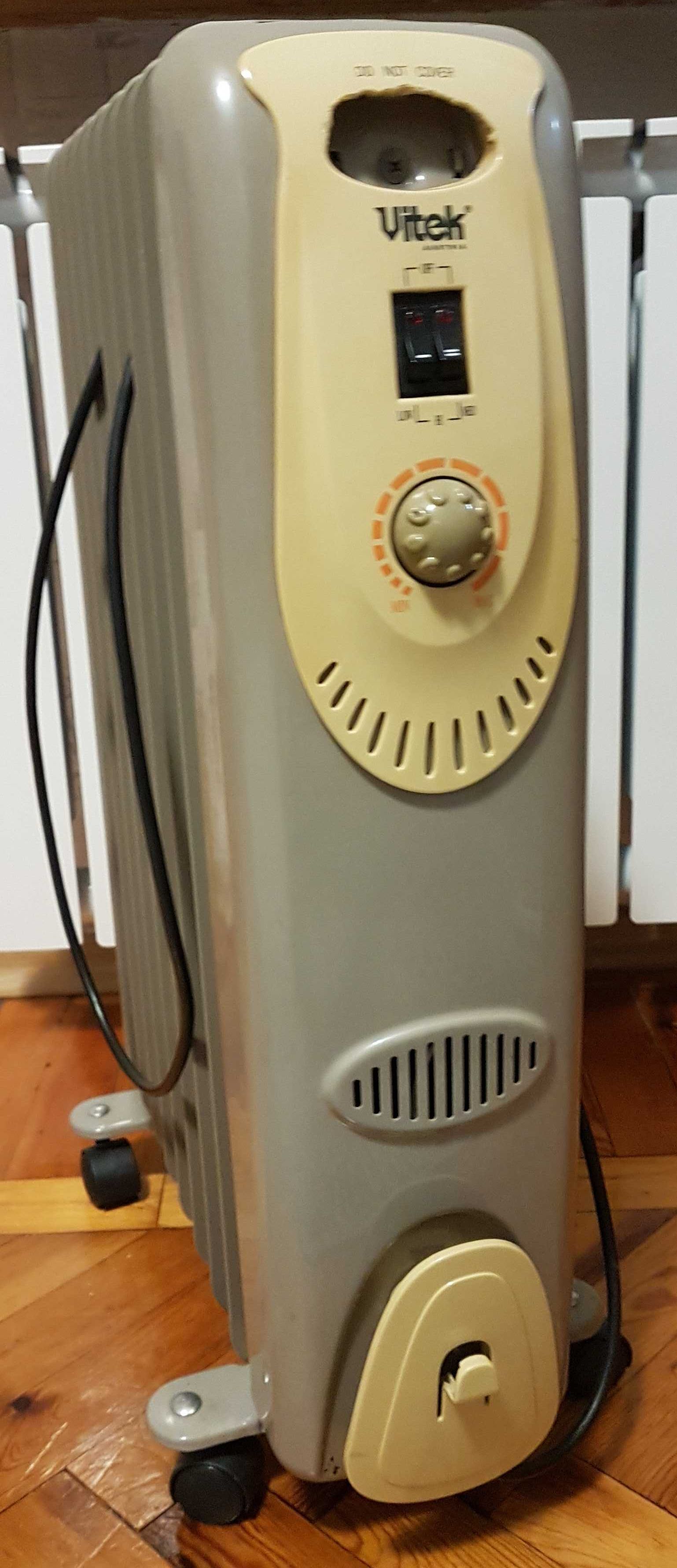 масляный радиатор VITEK VT-1702, 9 секций, 2000 Вт