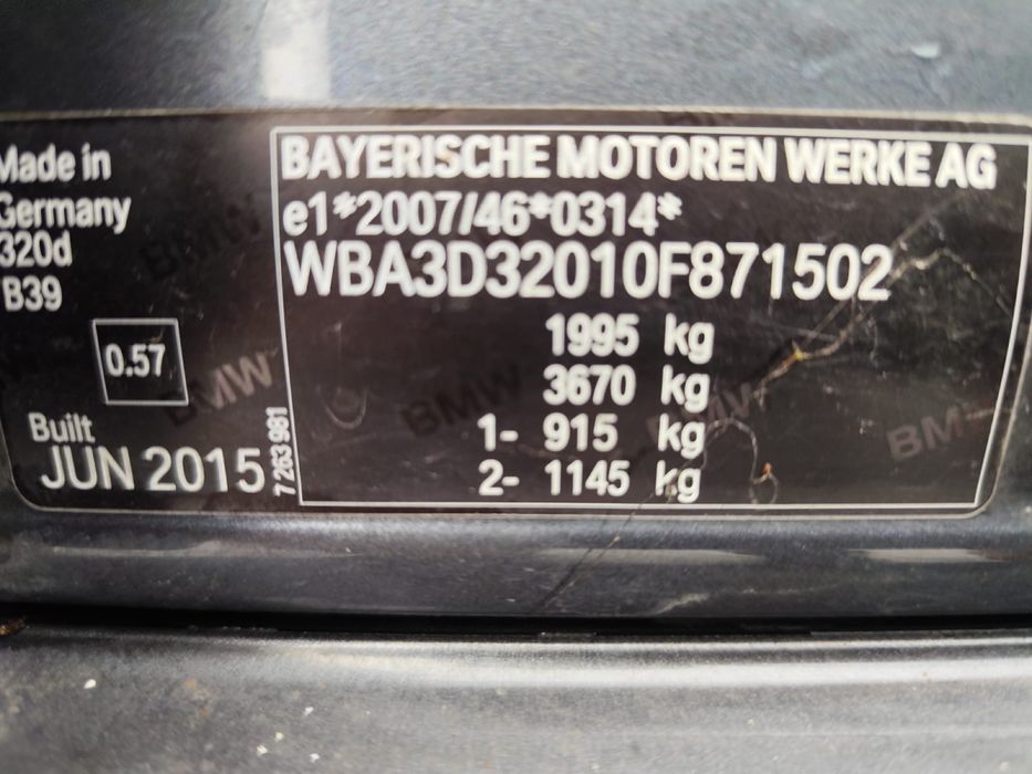 Bmw 320d anglik mpack blacha orginał