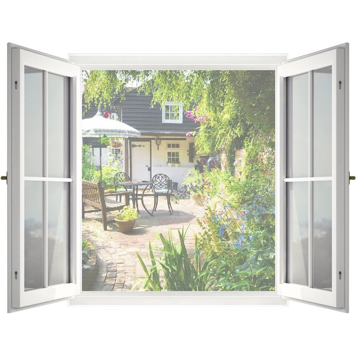 Moskitiera Okienna Samoprzylepna Siatka Przeciw Owadom Biała 150x250cm