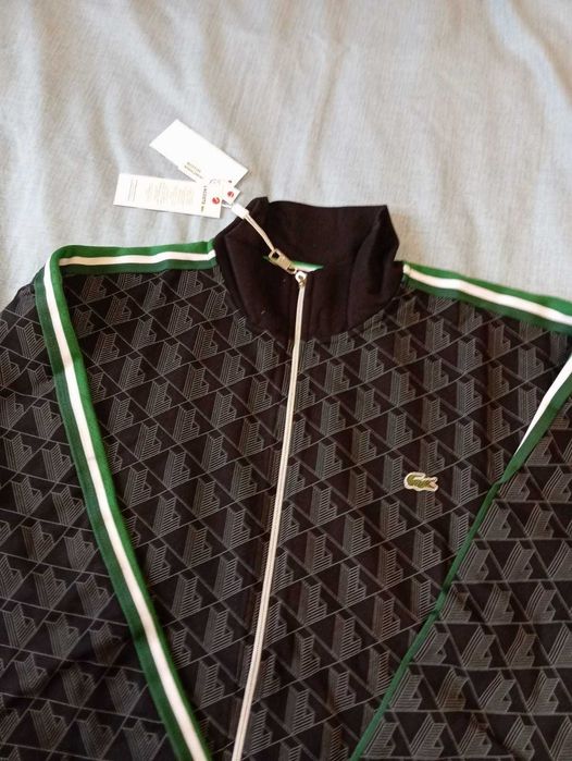 Lacoste monogram 2 - regular fit czarny, najwyższa jakość rozmiar L