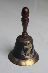 Piękny dzwon żeglarski marynarski okrętowy do wybijania „szklanek”